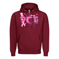 Burgundy breast cancer pct patient care technician Zipper Hoodie - texasbilliewilder