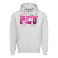 Dove Grey breast cancer pct patient care technician Zipper Hoodie - texasbilliewilder