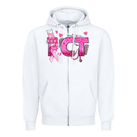 White breast cancer pct patient care technician Zipper Hoodie - texasbilliewilder