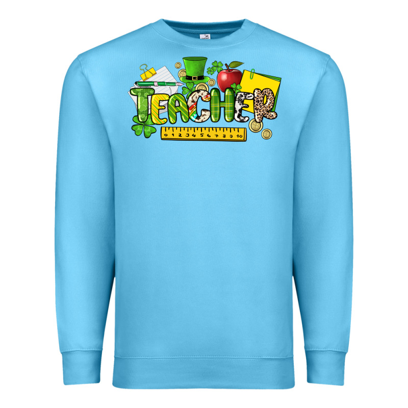 Teacher St. Patrick's Day Premium Sweatshirt by HowdyJamesFarm | Teevron