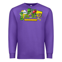 Purple Teacher St. Patrick's Day Premium Sweatshirt - HowdyJamesFarm