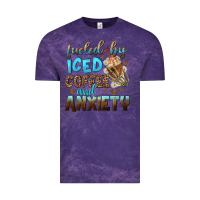 Cloud Purple fueled by iced coffee and anxiety Vintage Tee - NancyCooperArtShop