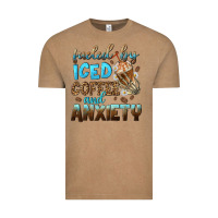 Vintage Coffee fueled by iced coffee and anxiety Vintage Tee - NancyCooperArtShop