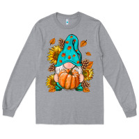 Heather Grey Fall Gnome Long Sleeve Tee - RanaPortraitStore