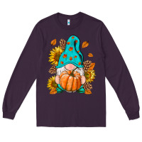Plum Fall Gnome Long Sleeve Tee - RanaPortraitStore