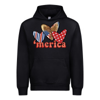 Black merica 4th of july hearts Urban Hoodie - BundleAndBundleShop