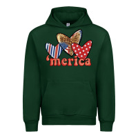 Forest Green merica 4th of july hearts Urban Hoodie - BundleAndBundleShop