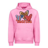 Fuchsia Pink merica 4th of july hearts Urban Hoodie - BundleAndBundleShop