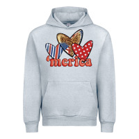 Heather Grey merica 4th of july hearts Urban Hoodie - BundleAndBundleShop