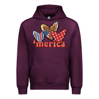 Mauve Wine merica 4th of july hearts Urban Hoodie - BundleAndBundleShop