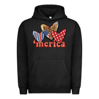Pigment Black merica 4th of july hearts Urban Hoodie - BundleAndBundleShop