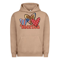 Pigment Burro merica 4th of july hearts Urban Hoodie - BundleAndBundleShop