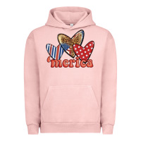 Pigment Salmon merica 4th of july hearts Urban Hoodie - BundleAndBundleShop