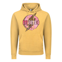 Vintage Mustard mama lightning bolt valentine s day Vintage Hoodie - MaliasSmallBusiness