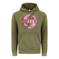 Vintage Olive mama lightning bolt valentine s day Vintage Hoodie - MaliasSmallBusiness