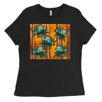 Black dinosaur triceratops Ladies Tee - Artiststas
