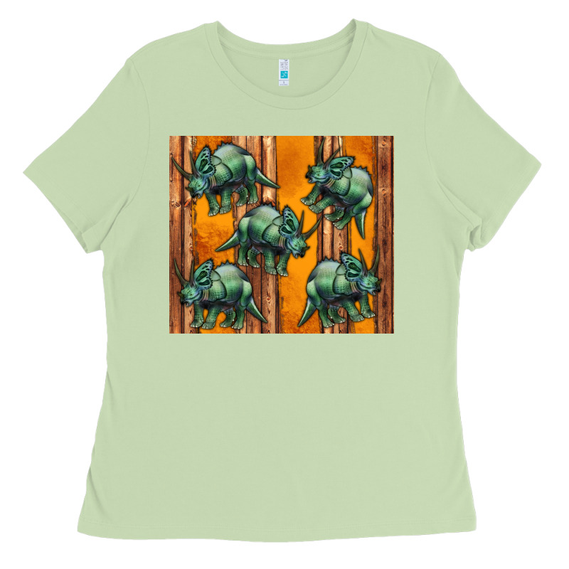 Dinosaur Triceratops Ladies Tee by Artiststas | Teevron