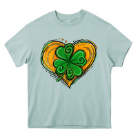 Arona St. Patrick's Day Heart with Shamrock Heavy Core Tee - Jasminsmagicworld