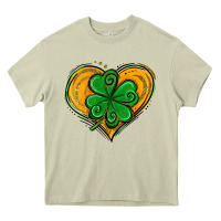Mossy St. Patrick's Day Heart with Shamrock Heavy Core Tee - Jasminsmagicworld