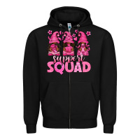 Black breast cancer afro gnomies support squad Zipper Hoodie - texasbilliewilder