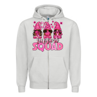 Dove Grey breast cancer afro gnomies support squad Zipper Hoodie - texasbilliewilder