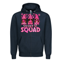 Navy breast cancer afro gnomies support squad Zipper Hoodie - texasbilliewilder