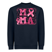 Navy Breast Cancer Awareness mama ribbon Heavyweight Sweatshirt - LillyAllenDesigns