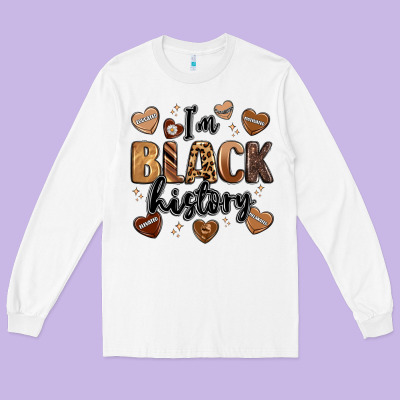 I'm Black History Long Sleeve Tee Designed By Lillyallendesigns