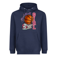 Navy Basketball girl Heavyweight Hoodie - HowdyJamesFarm
