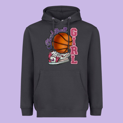 Basketball Girl Heavyweight Hoodie Designed By Howdyjamesfarm