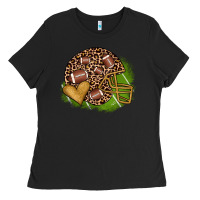 Black american football helmet Ladies Tee - JahusDesignShop
