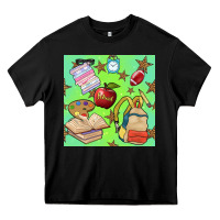Black school seamless pattern Heavy Core Tee - BundleAndBundleShop