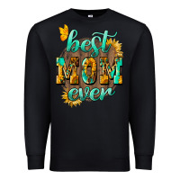 Black Best Mom ever mother's day Premium Sweatshirt - HowdyJamesFarm