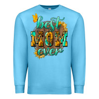 Ocean Blue Best Mom ever mother's day Premium Sweatshirt - HowdyJamesFarm