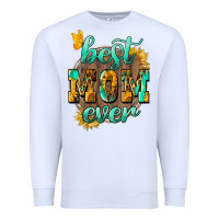 White Best Mom ever mother's day Premium Sweatshirt - HowdyJamesFarm