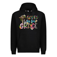 Black Saved by his grace Easter Day Premium Hoodie - HowdyJamesFarm