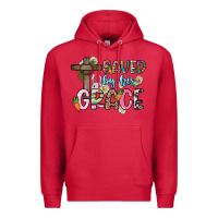 Cardinal Saved by his grace Easter Day Premium Hoodie - HowdyJamesFarm