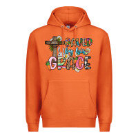 Carrot Saved by his grace Easter Day Premium Hoodie - HowdyJamesFarm
