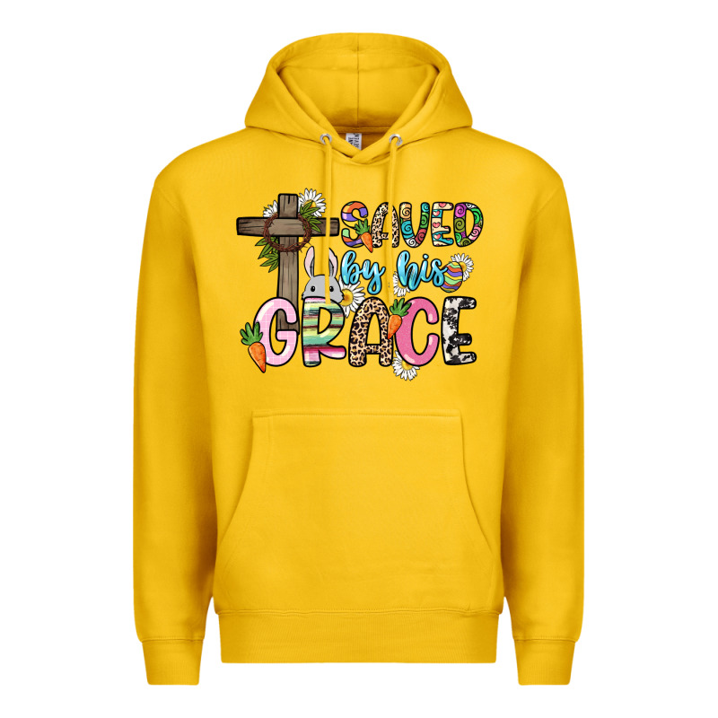 Saved By His Grace Easter Day Premium Hoodie by HowdyJamesFarm | Teevron
