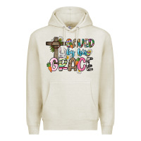 Oatmeal Heather Saved by his grace Easter Day Premium Hoodie - HowdyJamesFarm