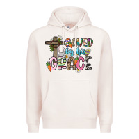 Pale Pink Saved by his grace Easter Day Premium Hoodie - HowdyJamesFarm