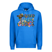 True Royal Saved by his grace Easter Day Premium Hoodie - HowdyJamesFarm