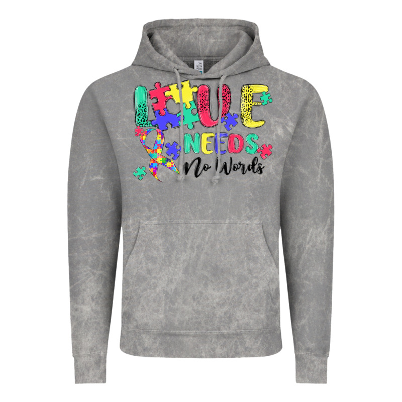 Love Needs No Words Autism Vintage Hoodie by MaliasSmallBusiness | Teevron