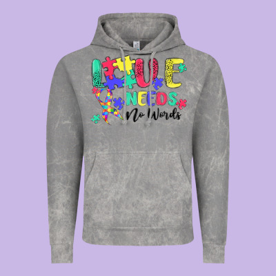 Love Needs No Words Autism Vintage Hoodie Designed By Maliassmallbusiness