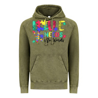 Vintage Olive love needs no words autism Vintage Hoodie - MaliasSmallBusiness