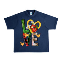 Navy teacher love nca Urban Heavy Tee - NancyCooperArtShop