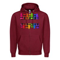 Burgundy custom name crayons Zipper Hoodie - texasbilliewilder