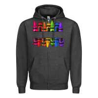 Charcoal Heather custom name crayons Zipper Hoodie - texasbilliewilder
