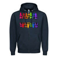 Navy custom name crayons Zipper Hoodie - texasbilliewilder