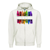 Custom Name Crayons Zipper Hoodie | Teevron